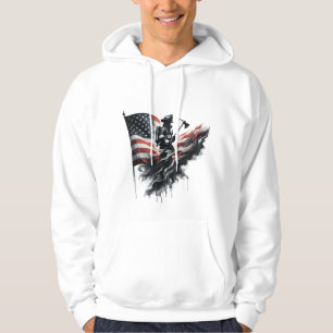 Moletom Bombeiro americano. Bandeira dos Estados Unidos.