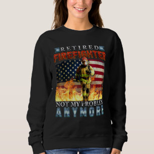 Moletom Bombeiro aposentado Vintage American Flag Retireme