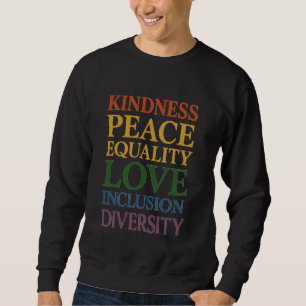 Moletom Bondade Paz Igualdade Amor Inclusão Diversidade H
