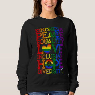 Moletom Bondade Paz Igualdade Inclusão Diversidade Humana