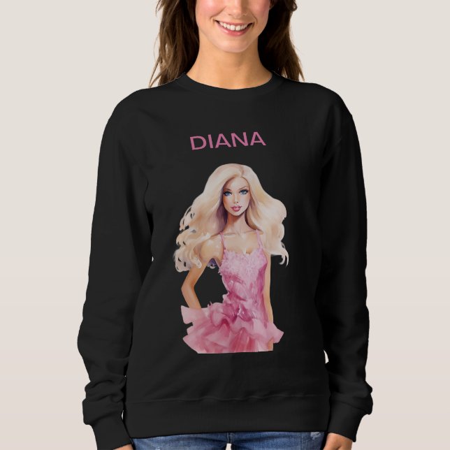 Moletom Boneca rosa para o aniversário da menina (Frente)