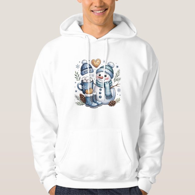 Moletom Boneco de Neve Aconchegante de Inverno  (Frente)