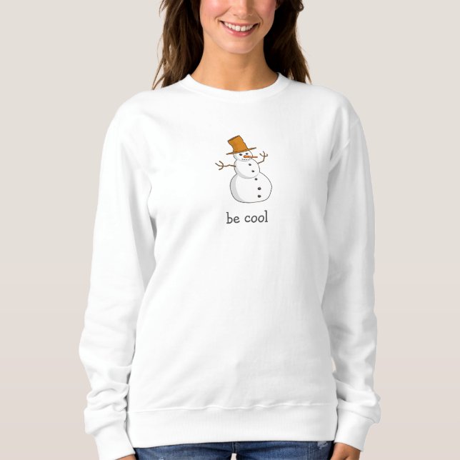 Moletom Boneco de Neve Camisola de Frio Branco (Frente)