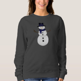 Moletom Boneco de Neve Encantador Feminino Cinza Escuro