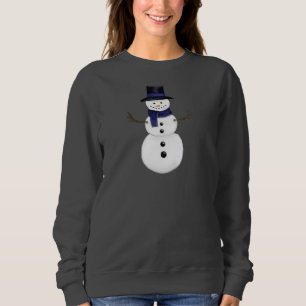 Moletom Boneco de Neve Encantador Feminino Cinza Escuro