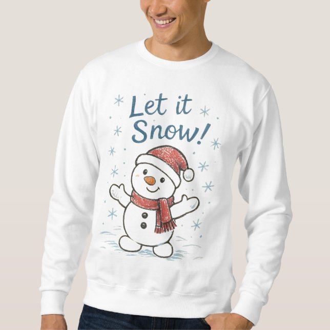 Moletom Boneco de Neve Snowbear com Chapéu de Papai Noel (Frente)