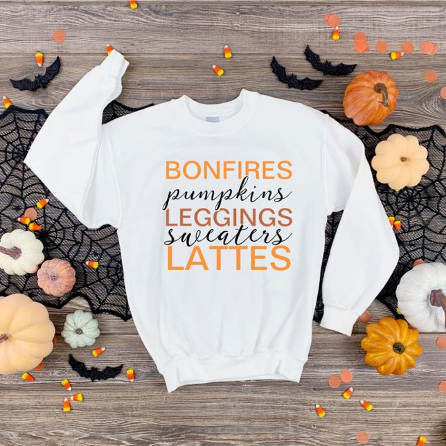 Moletom Bonfire Pumpkins Leggings Sweatles Lattes cair (Criador carregado)