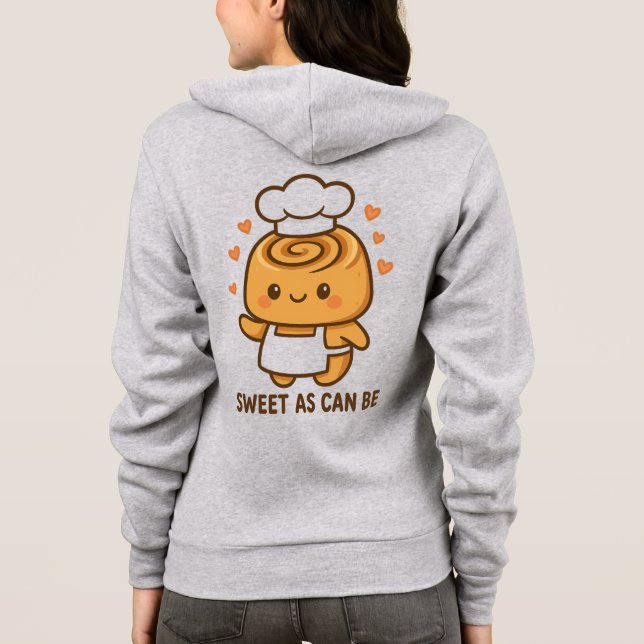 Moletom "Bonita Cinnamon Roll Chef - Kawaii Baking Design (Verso)