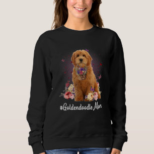 Moletom Bonita Goldendoodle Mãe Flor Dia de as mães Feliz