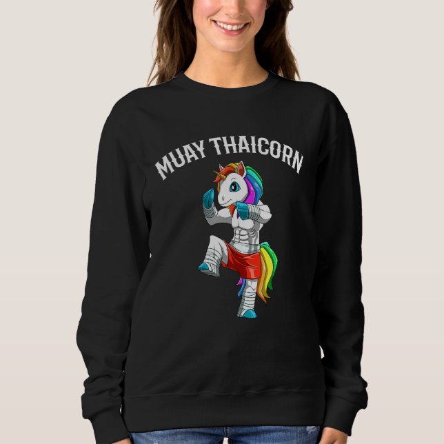 Moletom Bonita Muay Thaicorn Thai Boxing E Kickboxing Un (Frente)