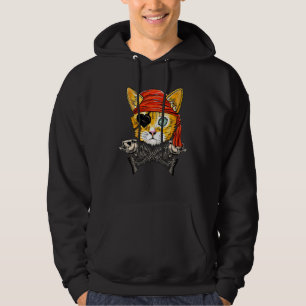 Moletom Bonita Pirata Gato Face Jolly Roger Flag Halloween