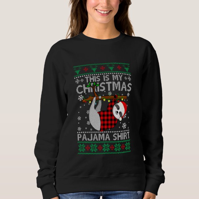 Moletom Bonita Slothmas Sloth Lover Feia Doce De Natal (Frente)