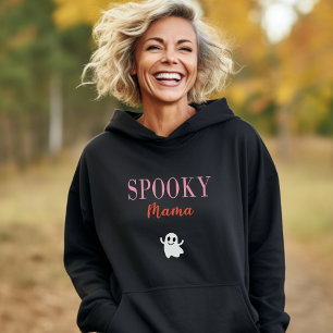 Moletom Bonita Spooky Mama Halloween Cor Escura Fantasma