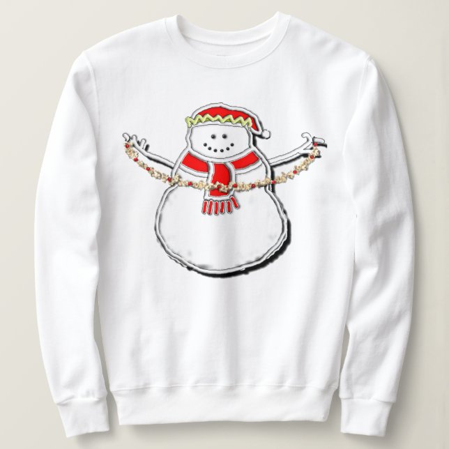 Moletom Bonito boneco de neve de Natal (Frente do Design)