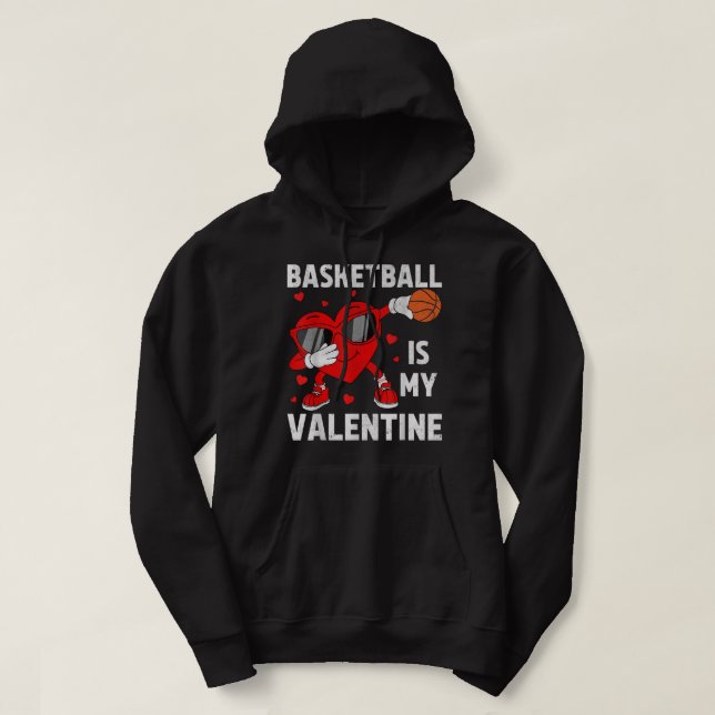 Moletom Bonito Coração Batido em Basquete Americano Vale (Frente do Design)