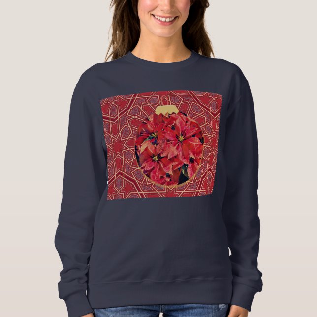 Moletom Bonito Enfeites de natal Art Winter Sweshirt (Frente)
