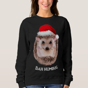 Moletom Bonito Hedgehog Natal Santa Hat Bah Humbug
