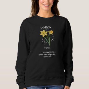 Moletom Bonito mês de nascimento Flor MARCH Daffodil Chris