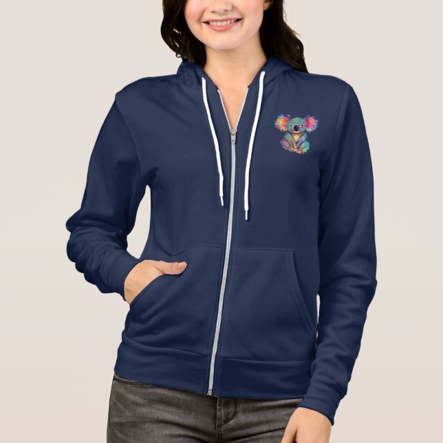 Moletom Bonito Urso Koala Zipped Hoodie (Frente)