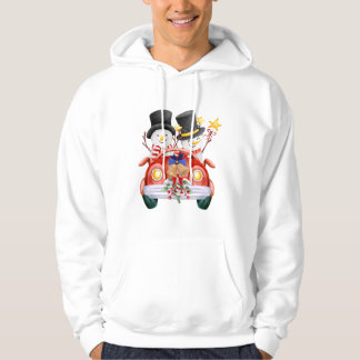 Moletom ☃️ Bonitos Bonecos de Neve Dirigindo um Carro de N
