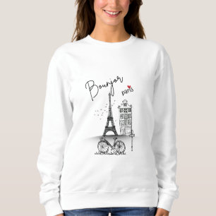 Moletom Bonjour Paris: Design minimalista chic