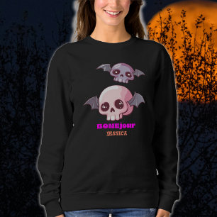 Moletom Bonjour Pun Halloween, Engraçado