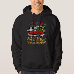 Moletom Bons Caminhões Vermelhos Xadrezes Xmas Árvore Vovó