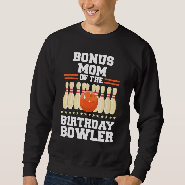Moletom Bônus Mãe Da Boliche De Aniversário Do Bowler (Frente)