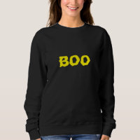 Boo Amarelo e preto assustador Halloween