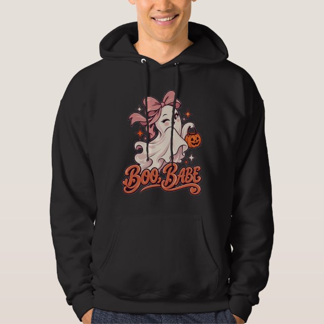 Moletom Boo Babe Fantasma Rosa Halloween (Frente)