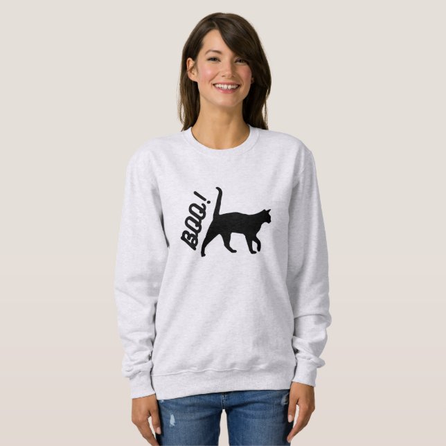 Moletom Boo Black Cat Halloween (Frente Completa)