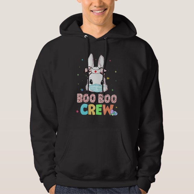 Moletom Boo Boo Crew Bunny Enfermeira Páscoa Coelho Rosto  (Frente)