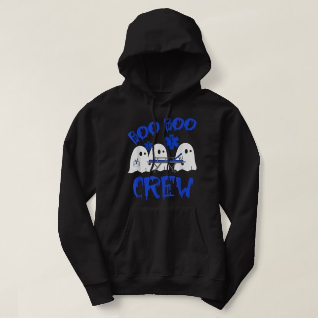 Moletom Boo Boo Crew Ghost Engraçado EMS EMT Enfermeiro pa (Frente do Design)