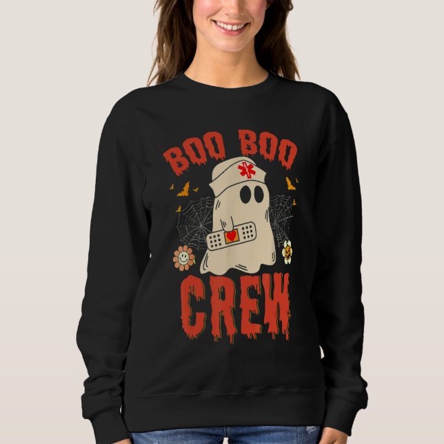 Moletom Boo Boo Crew Nurse Ghost Funny Halloween Costume (Frente)