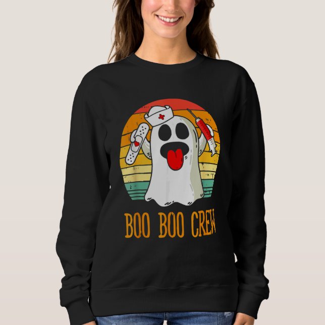 Moletom Boo Boo Crew Nurse Ghost  Halloween Costume 1 (Frente)