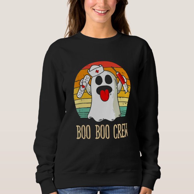Moletom Boo Boo Crew Nurse Ghost  Halloween Costume 11 (Frente)