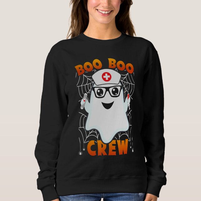 Moletom Boo Boo Crew Nursing Halloween (Frente)