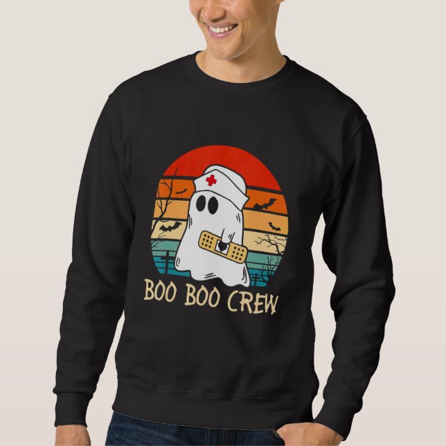 Moletom Boo Boo Crew quote Nurse cool Halloween Nurse Cost (Frente)