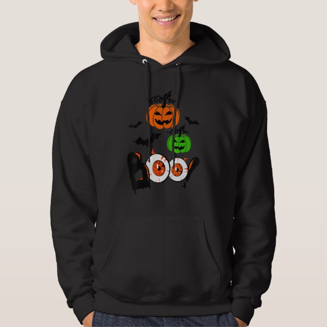 Moletom Boo Couples Halloween Scary Pumpkin Face Boys Girl (Frente)