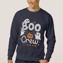 Moletom Boo Crew Cute Halloween Fantasmas e Abóbora