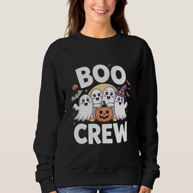Moletom Boo Crew Cute Spooky Halloween (Frente)