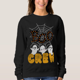 Moletom Boo Crew Halloween Sweatshirt com Fantasmas Bonito