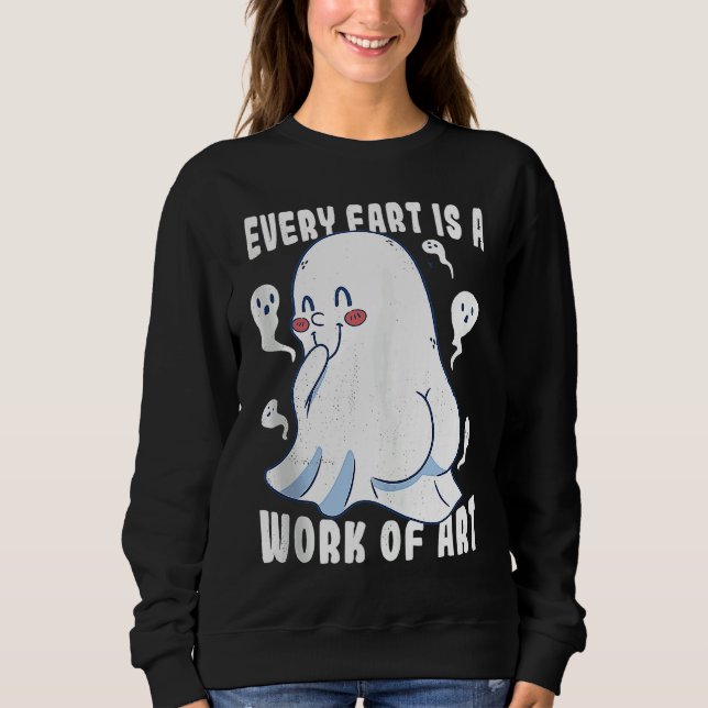 Moletom Boo Cute ghost Every fart is a work of art Tank To (Frente)