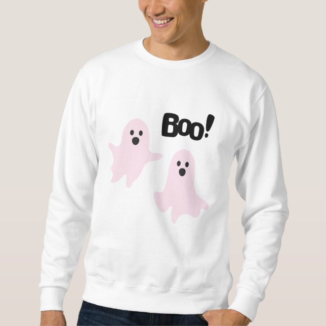 Moletom Boo Cute Halloween Pink Fantasmas Spooky (Frente)