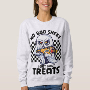 Moletom Boo Ghost Halloween Spooky Sem Folha de Boo