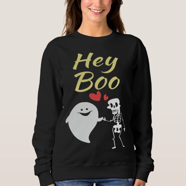 Moletom Boo Halloween Skeleton Kids Youth Boys Girls  Cute (Frente)