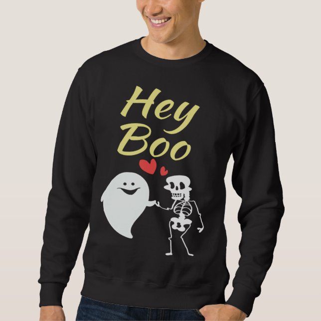 Moletom Boo Halloween Skeleton Kids Youth Boys Girls  Cute (Frente)