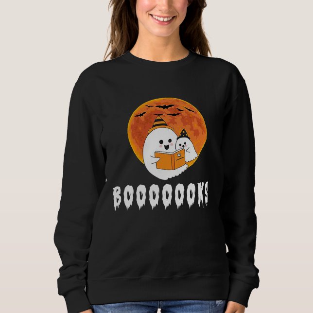 Moletom Boo Read Books Boooooks Halloween (Frente)