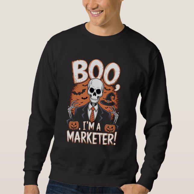 Moletom Boo, sou um publicitário do Halloween Engraçado (Frente)