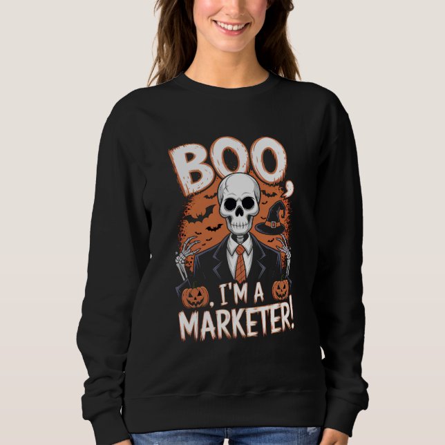 Moletom Boo, sou um publicitário do Halloween Engraçado (Frente)